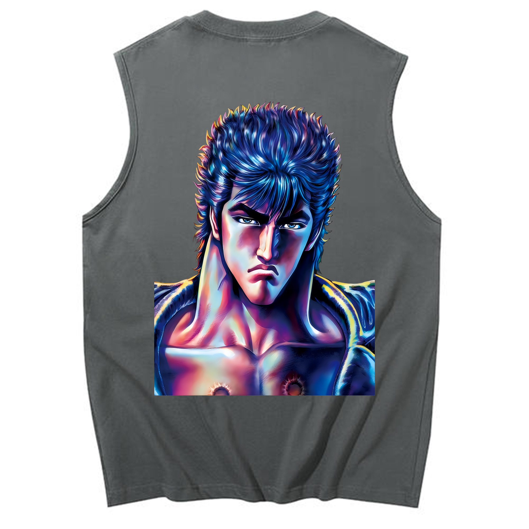 （画像用） 北斗の拳 Fist of the North Star コットン100％タンクトップ（背面プリント）